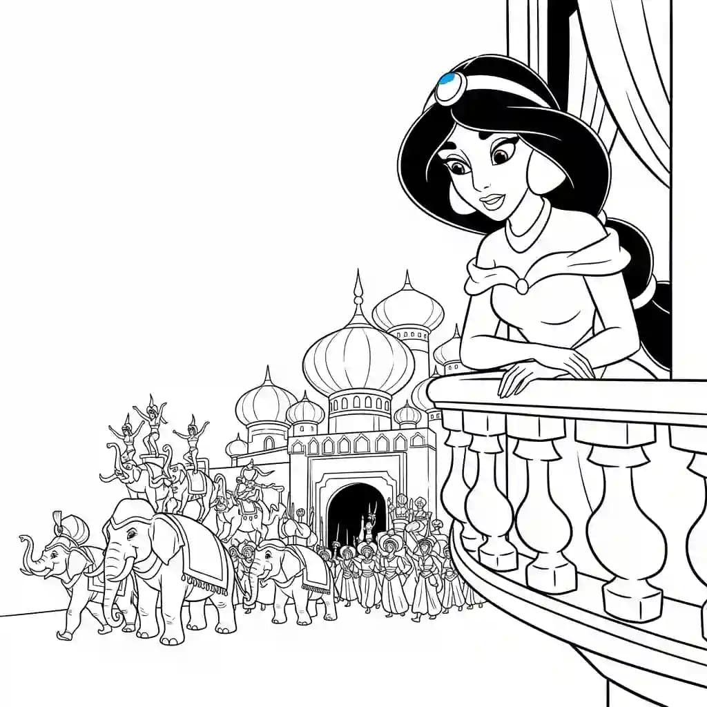 Desenhos da Jasmine para Colorir