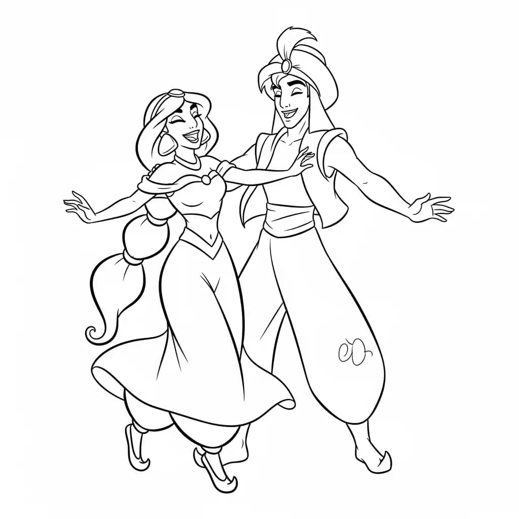 Desenhos da Jasmine para Colorir
