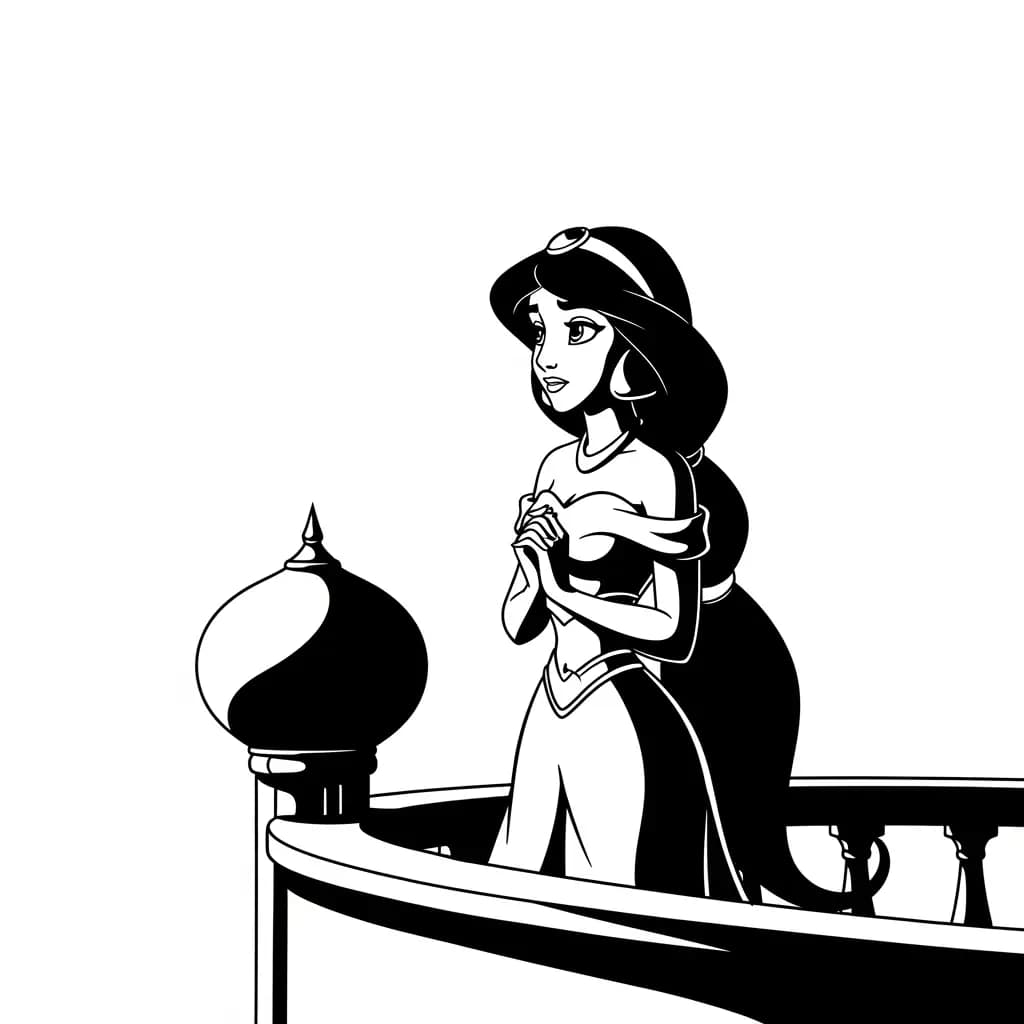 Desenhos da Jasmine para Colorir