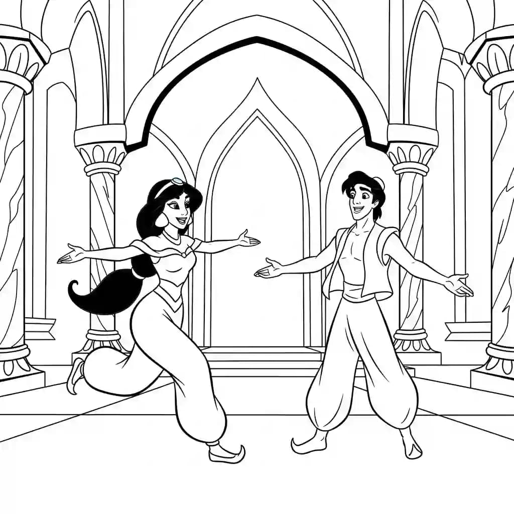 Desenhos da Jasmine para Colorir