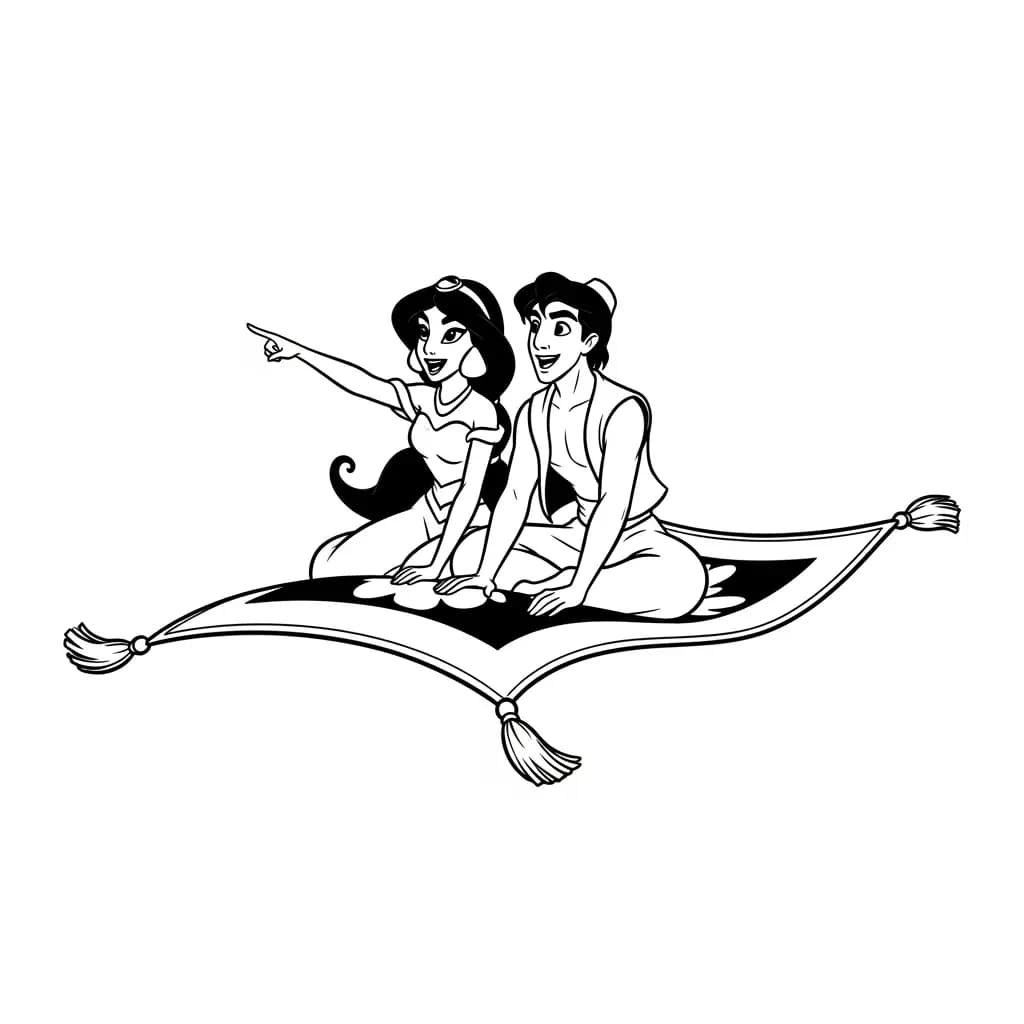 Desenhos da Jasmine para Colorir