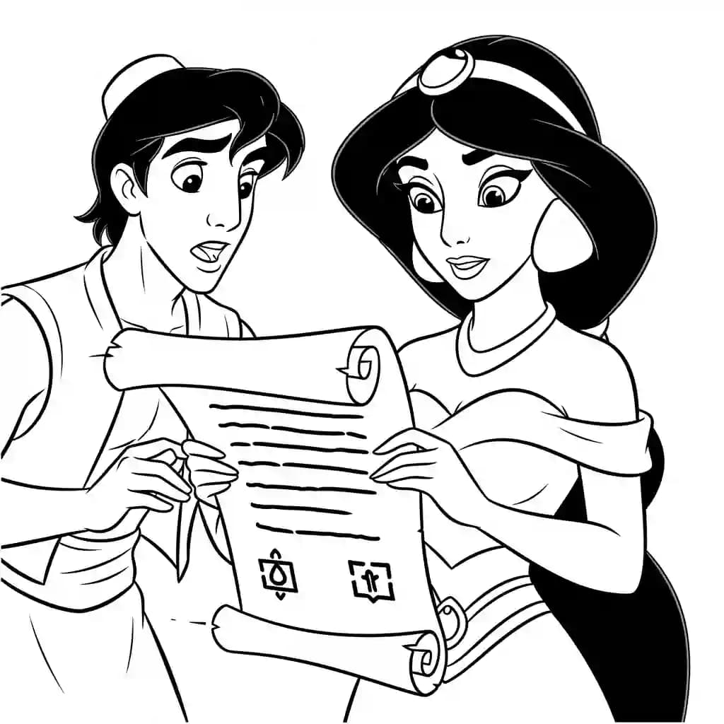 Desenhos da Jasmine para Colorir