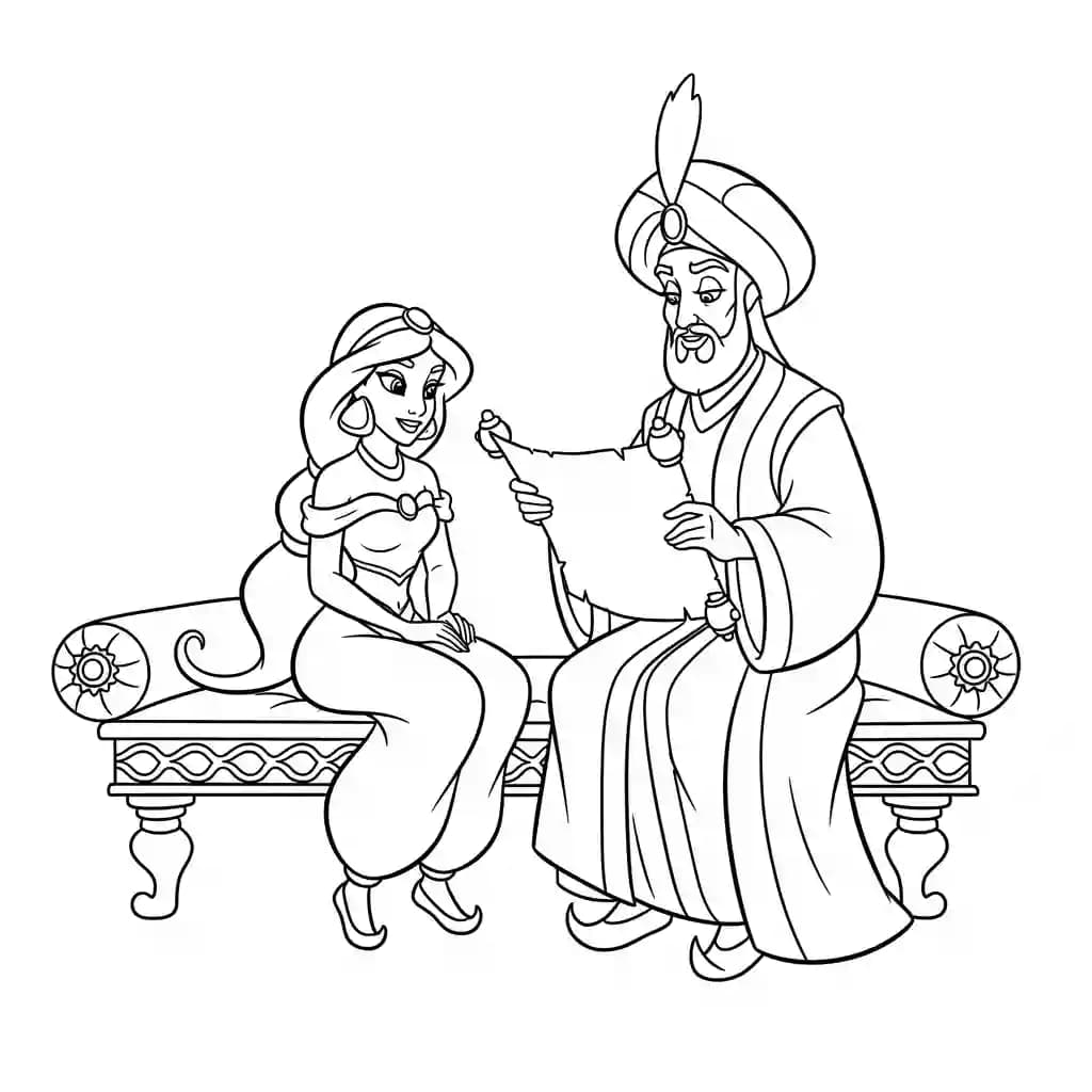 Desenhos da Jasmine para Colorir