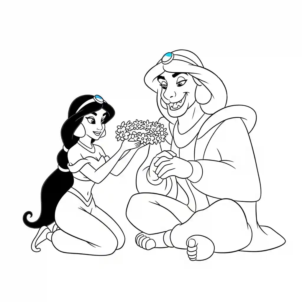 Desenhos da Jasmine para Colorir