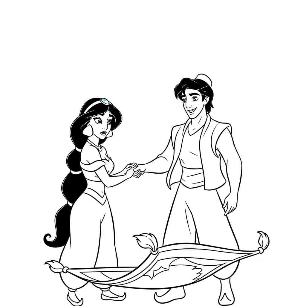 Desenhos da Jasmine para Colorir