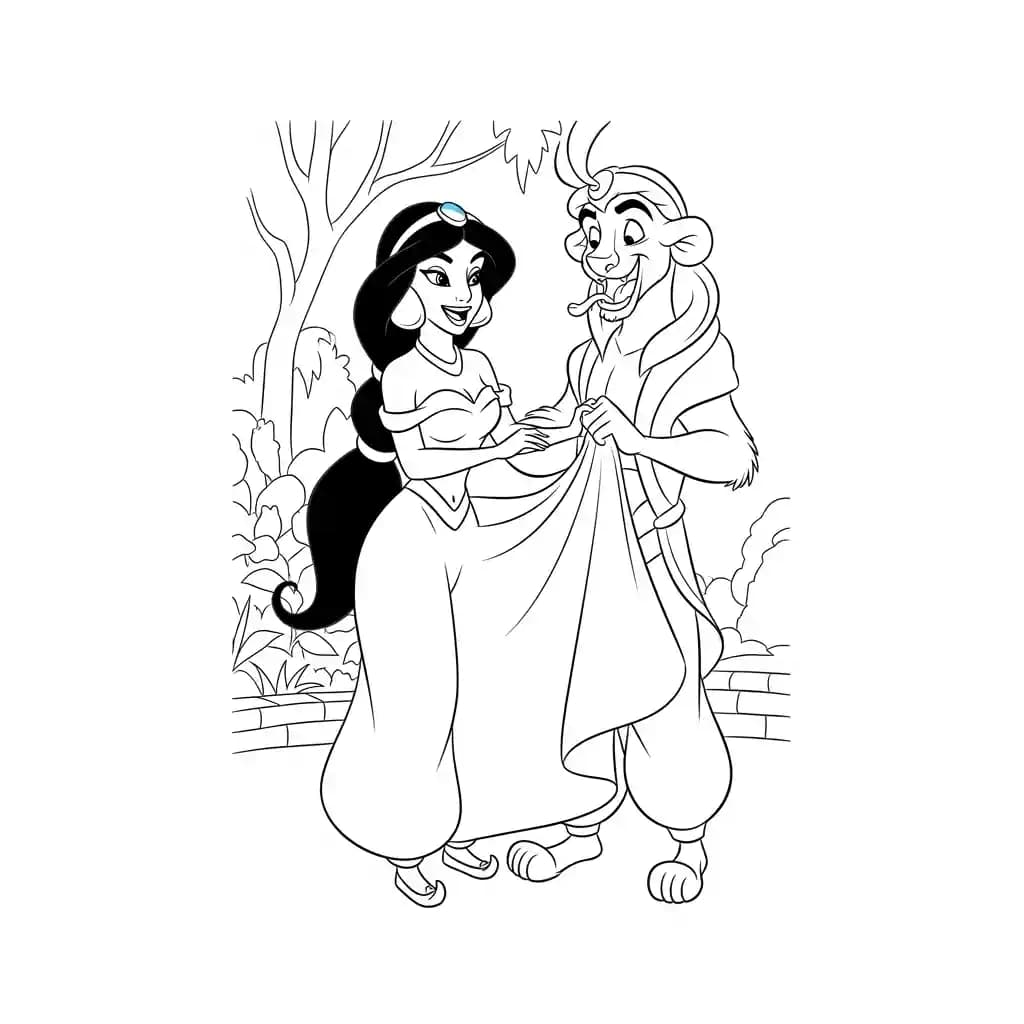 Desenhos da Jasmine para Colorir