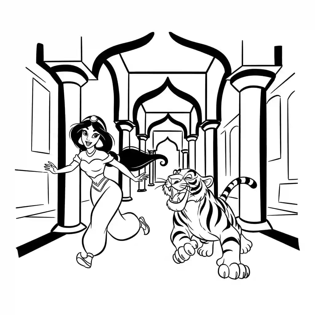 Desenhos da Jasmine para Colorir