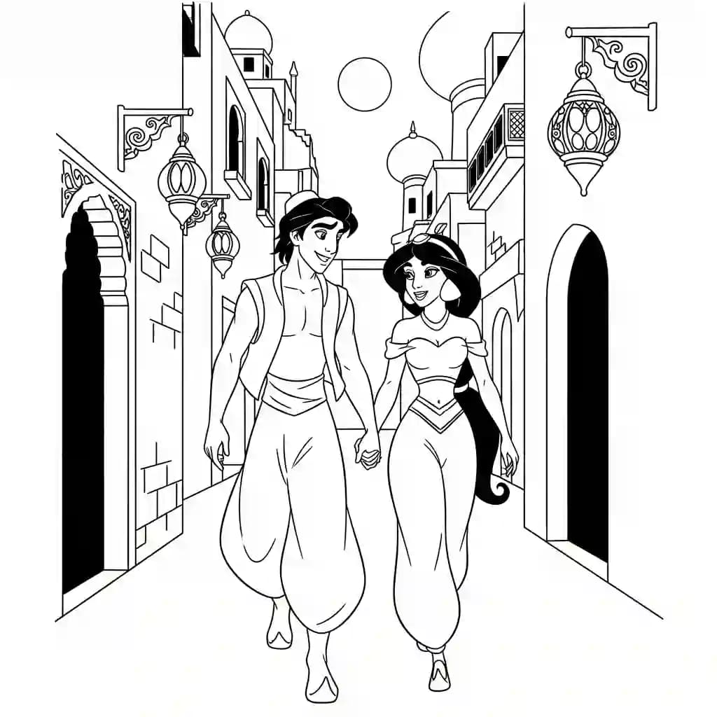 Desenhos da Jasmine para Colorir