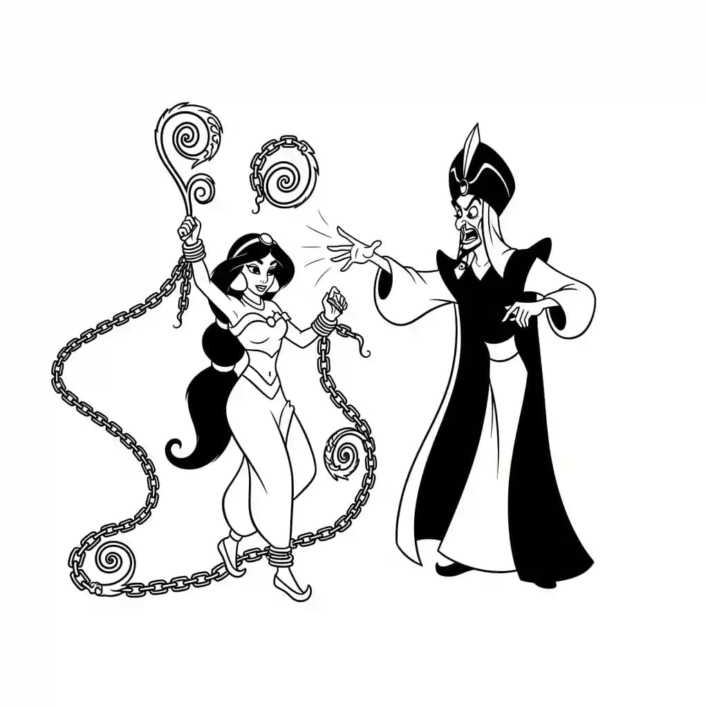 Desenhos da Jasmine para Colorir