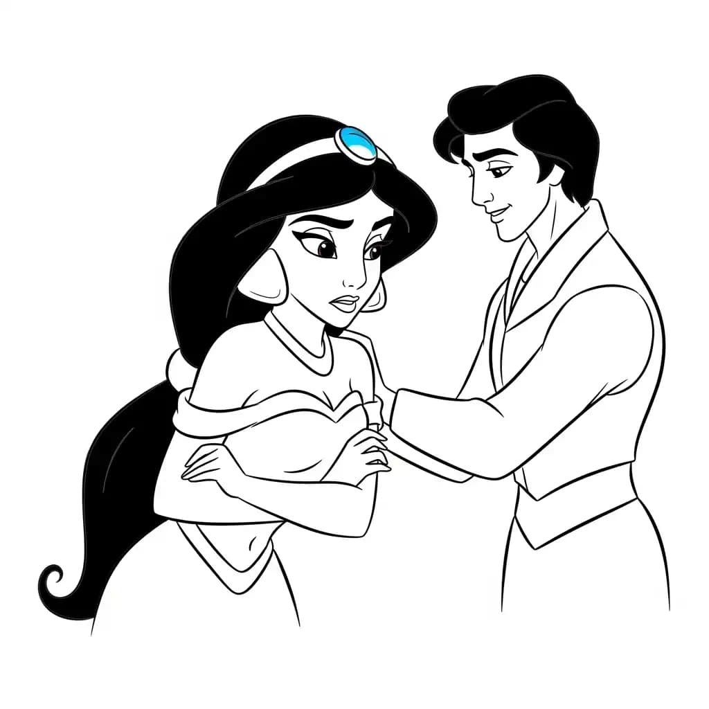 Desenhos da Jasmine para Colorir