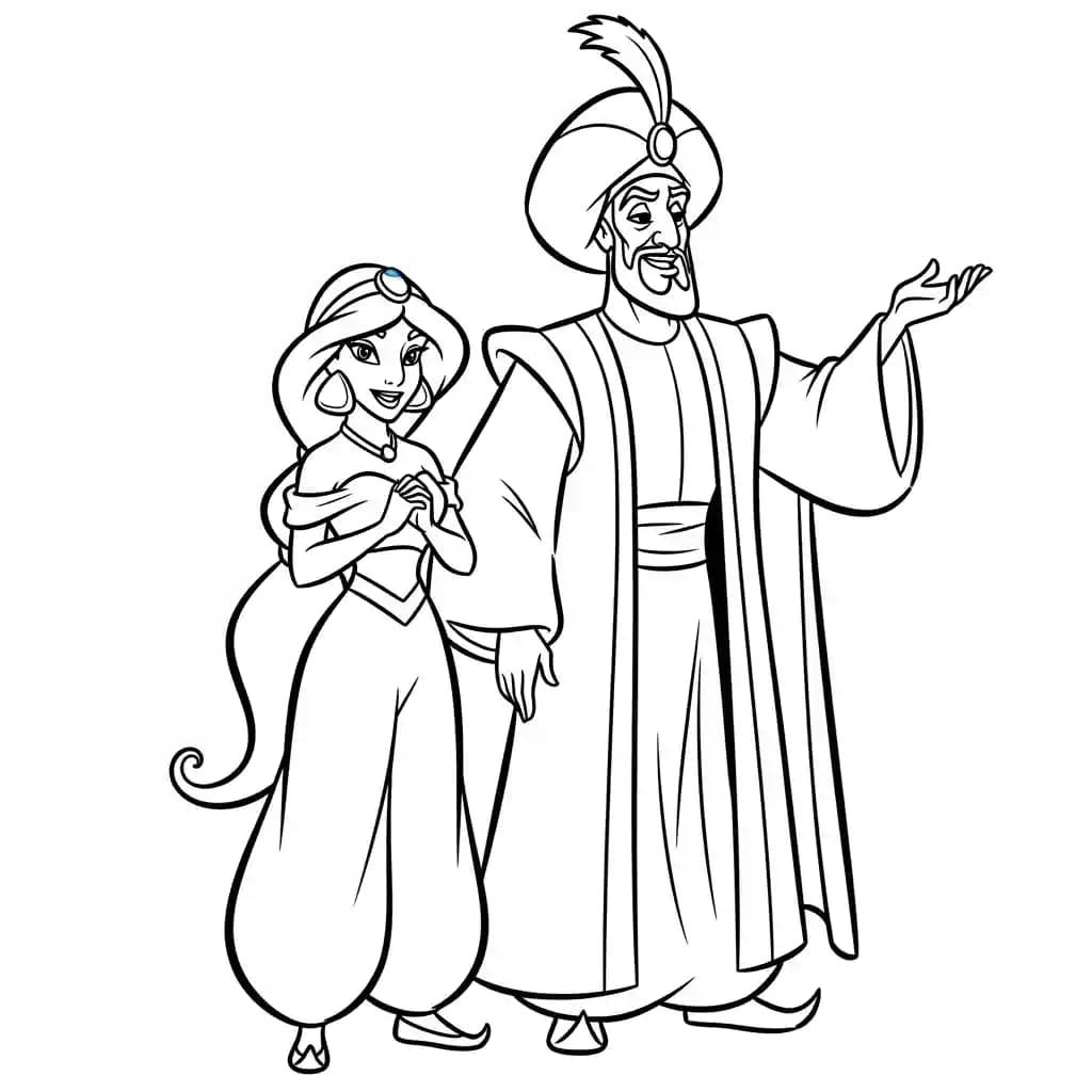 Desenhos da Jasmine para Colorir