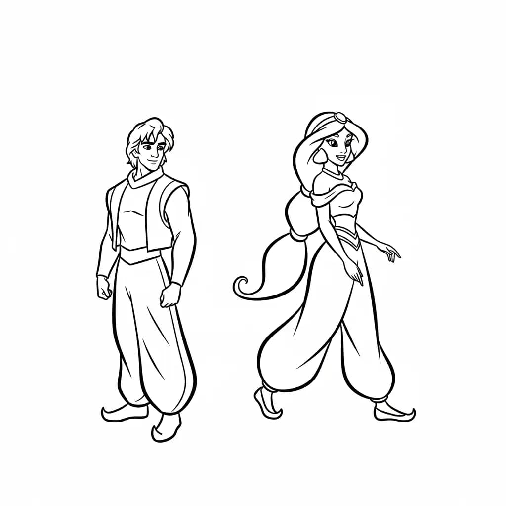 Desenhos da Jasmine para Colorir