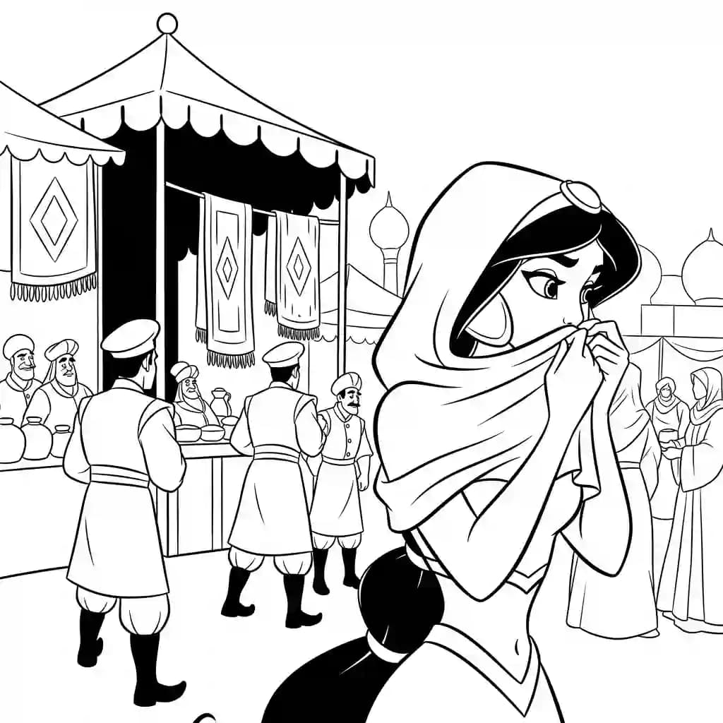 Desenhos da Jasmine para Colorir