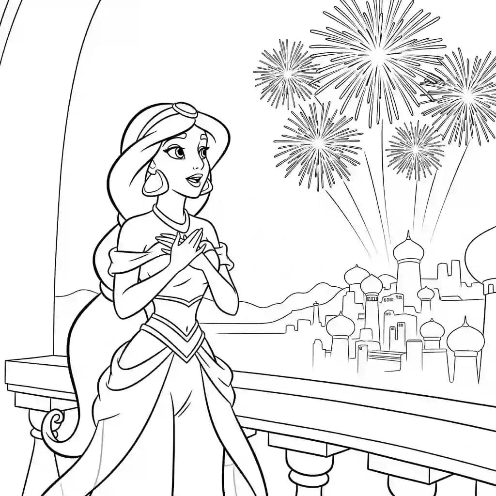 Desenhos da Jasmine para Colorir