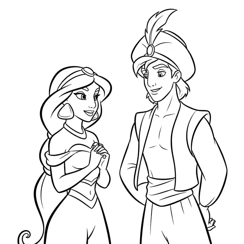 Desenhos da Jasmine para Colorir
