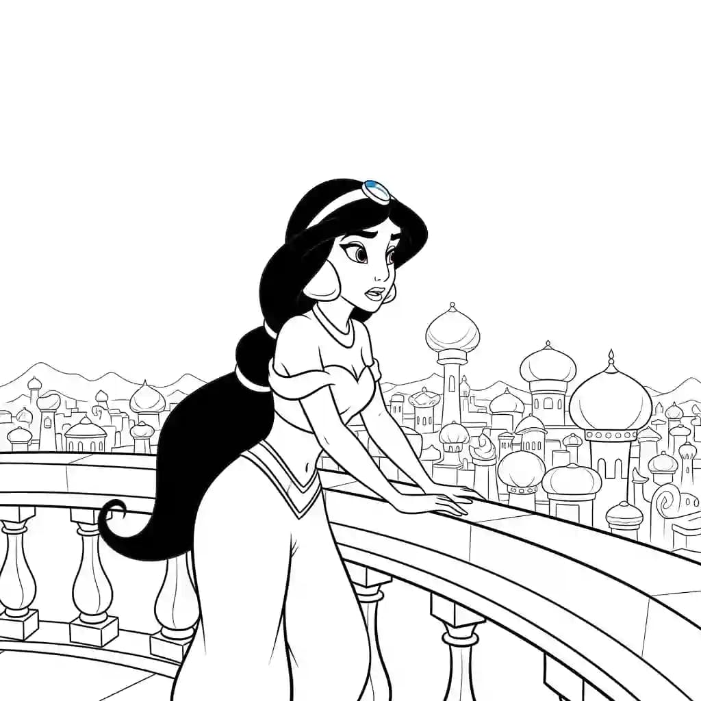 Desenhos da Jasmine para Colorir