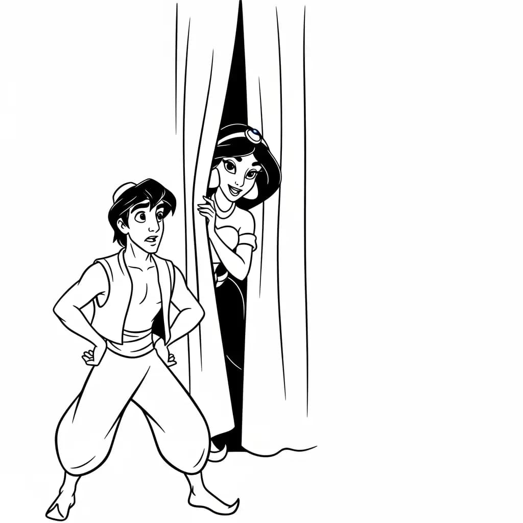 Desenhos da Jasmine para Colorir