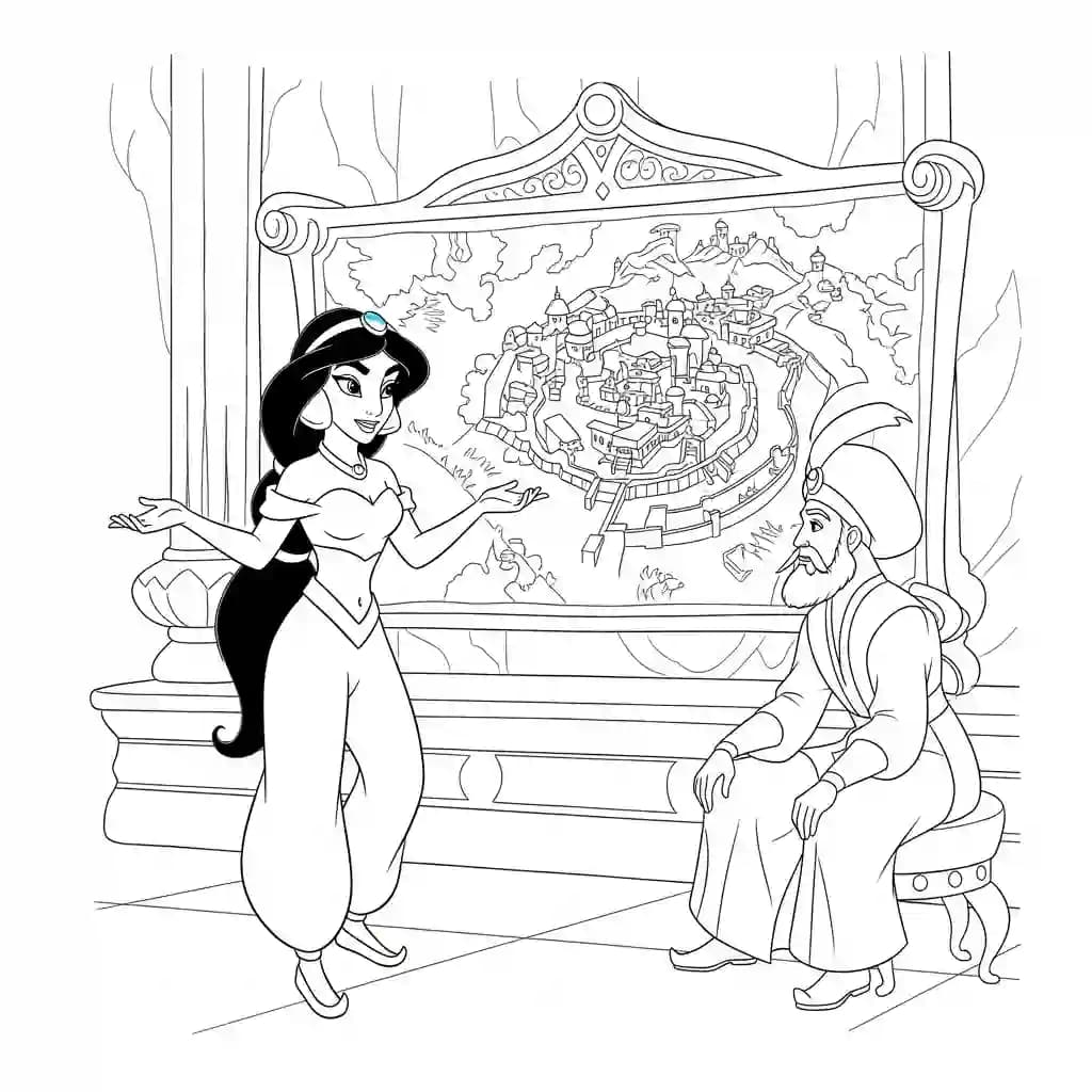 Desenhos da Jasmine para Colorir