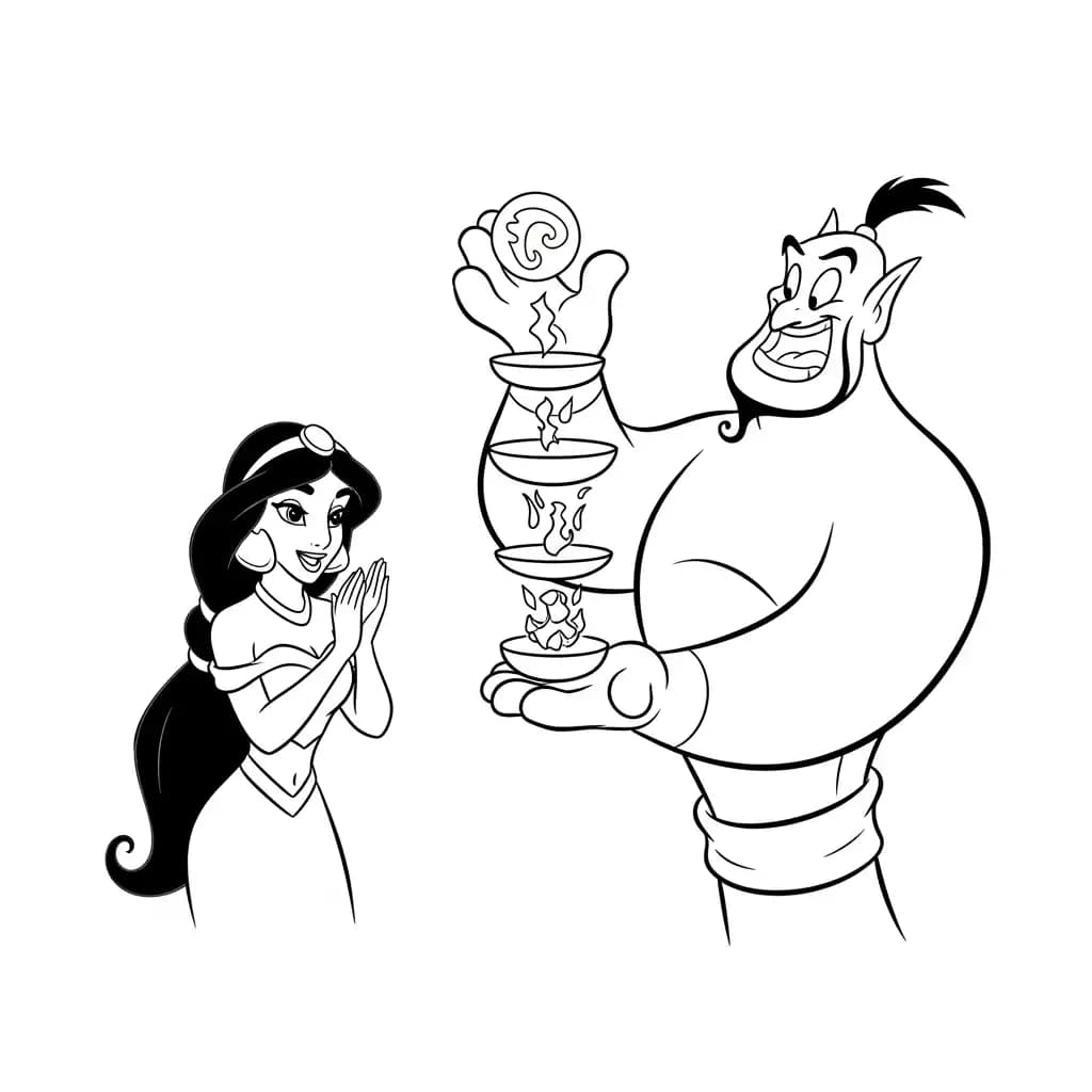 Desenhos da Jasmine para Colorir