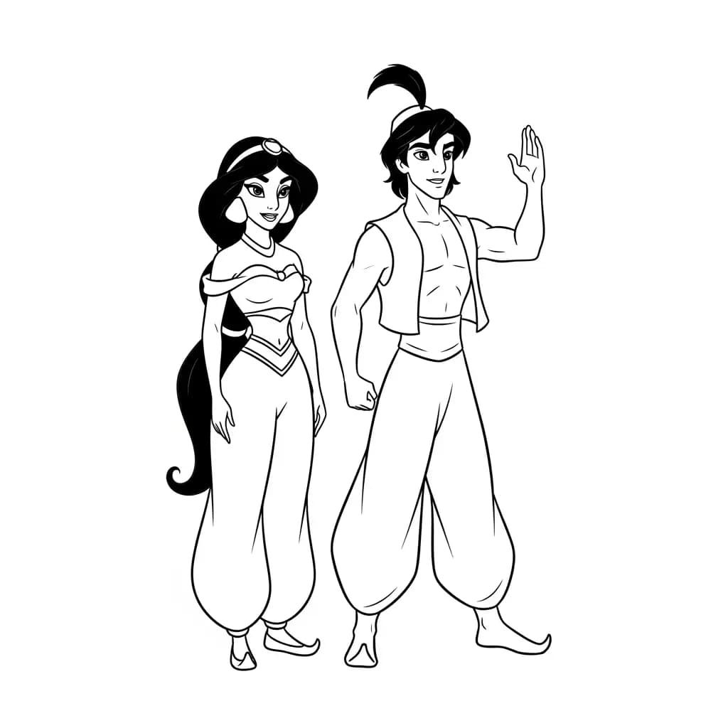 Desenhos da Jasmine para Colorir