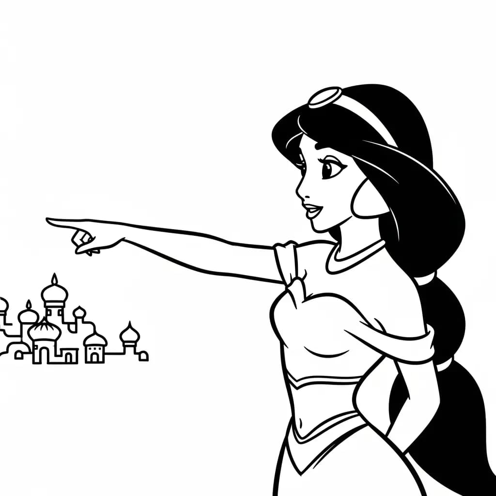 Desenhos da Jasmine para Colorir