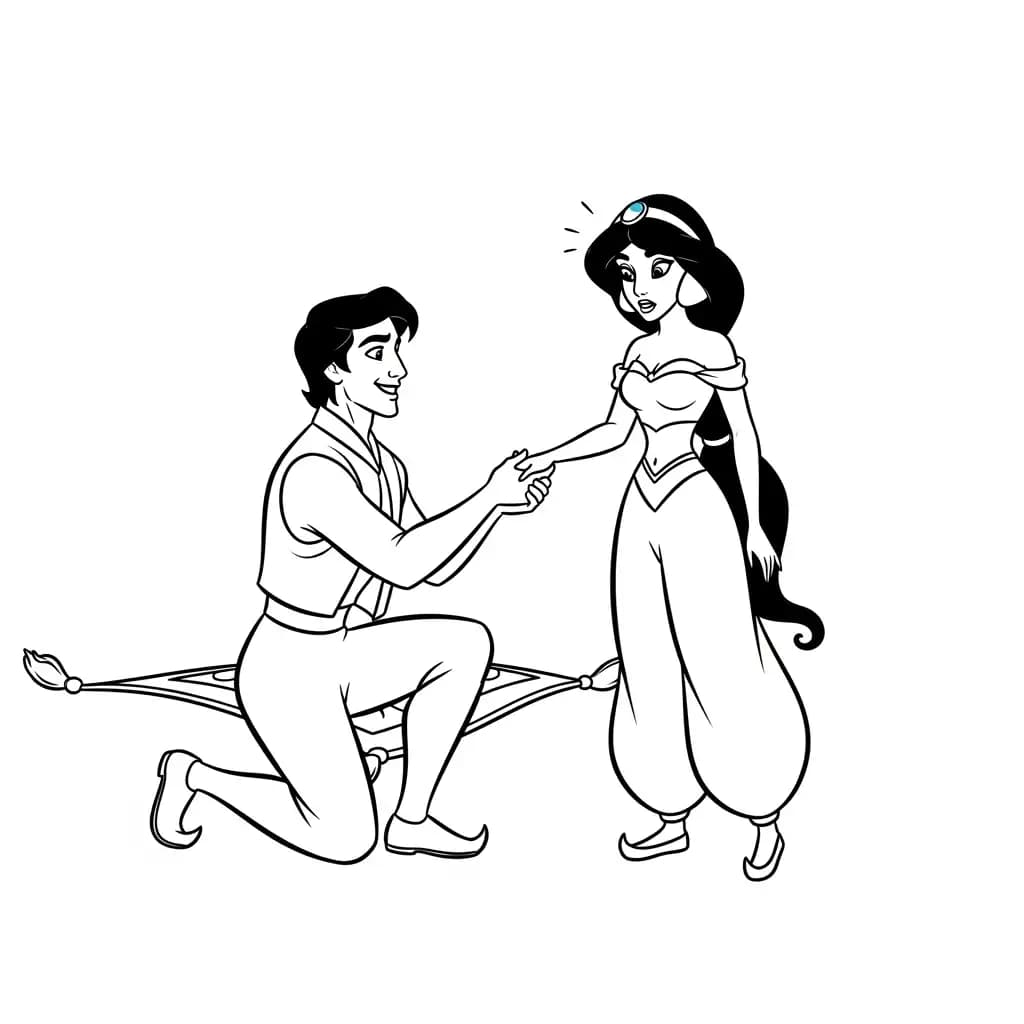 Desenhos da Jasmine para Colorir