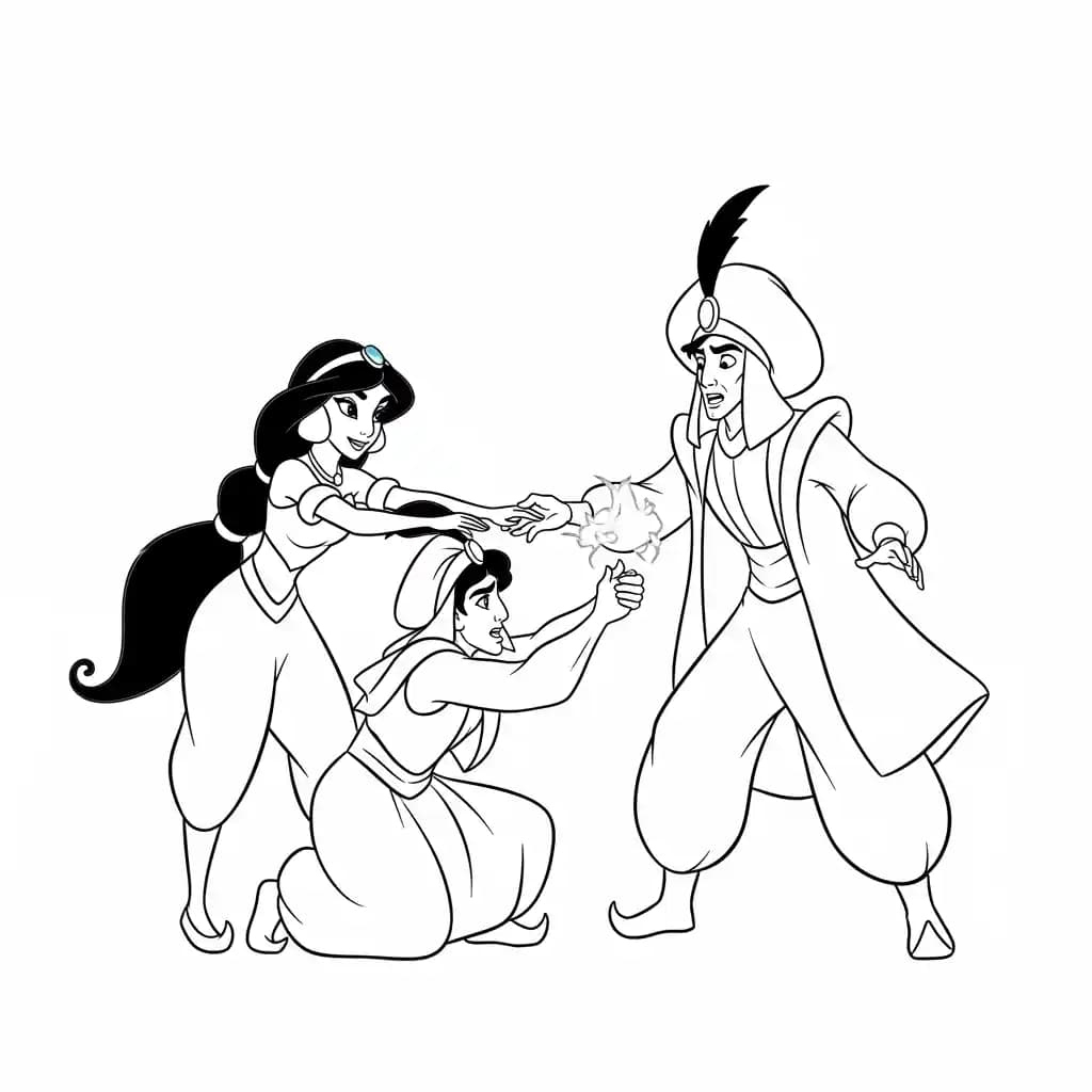 Desenhos da Jasmine para Colorir