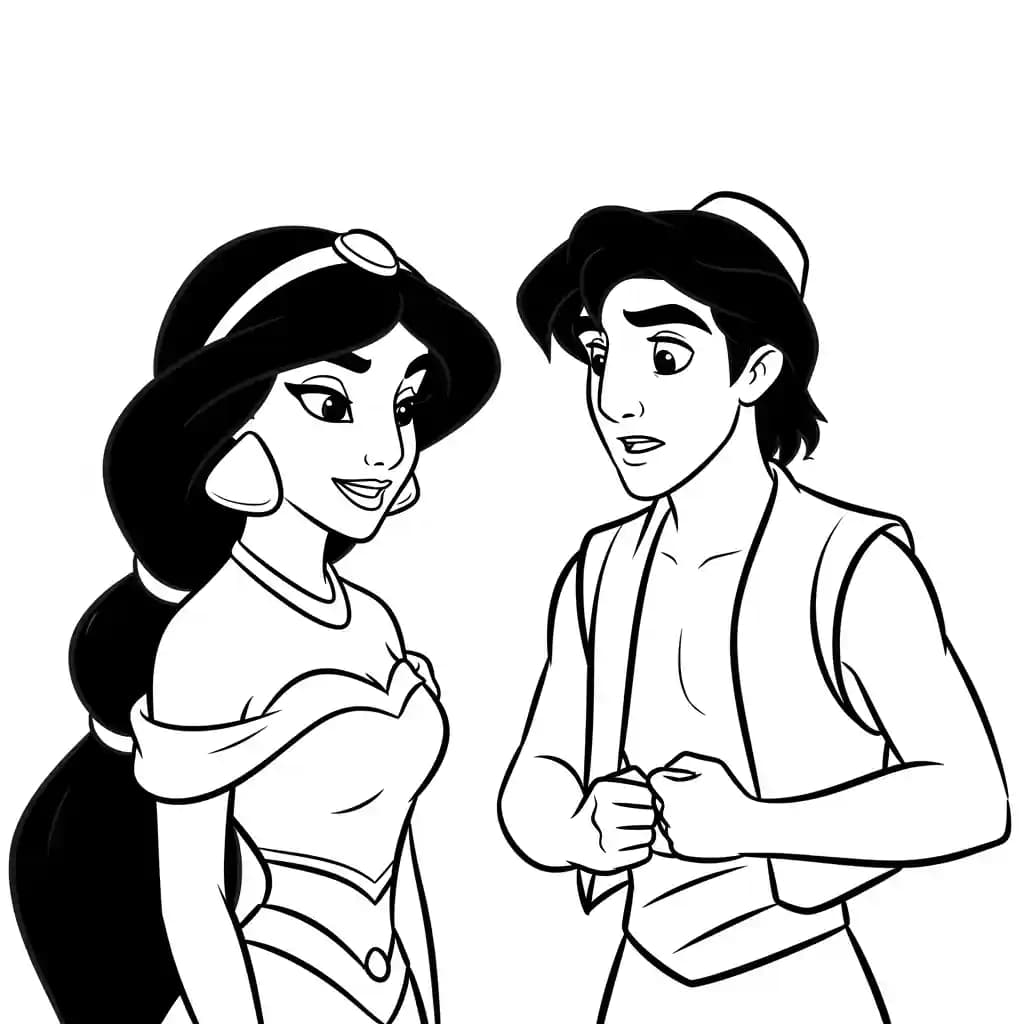 Desenhos da Jasmine para Colorir