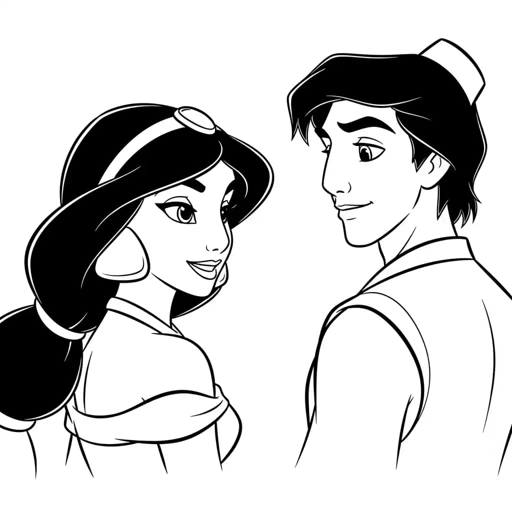 Desenhos da Jasmine para Colorir