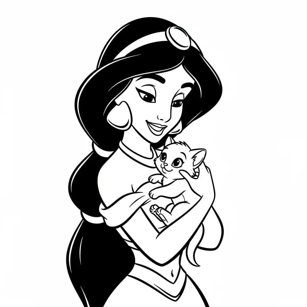 Desenhos da Jasmine para Colorir