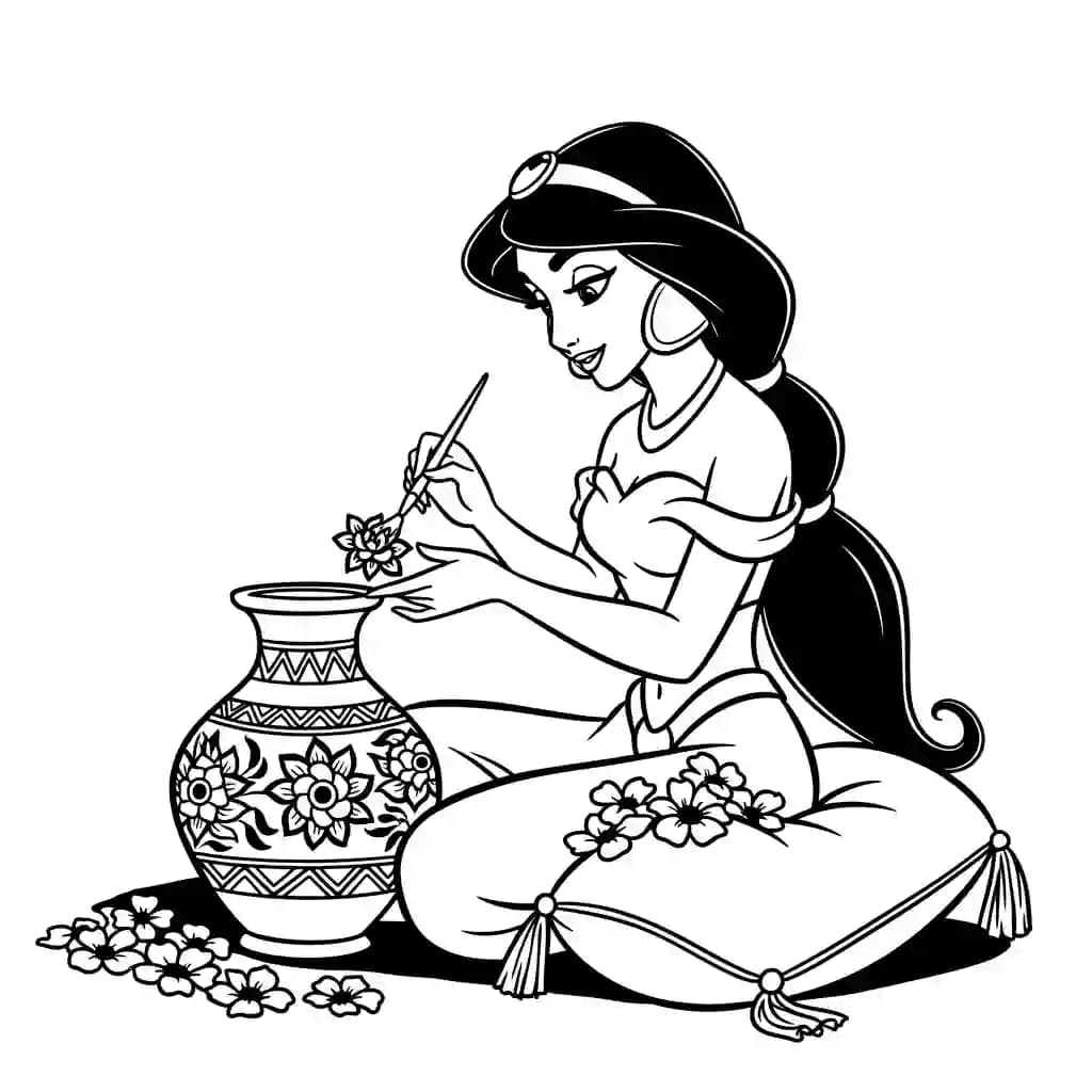 Desenhos da Jasmine para Colorir