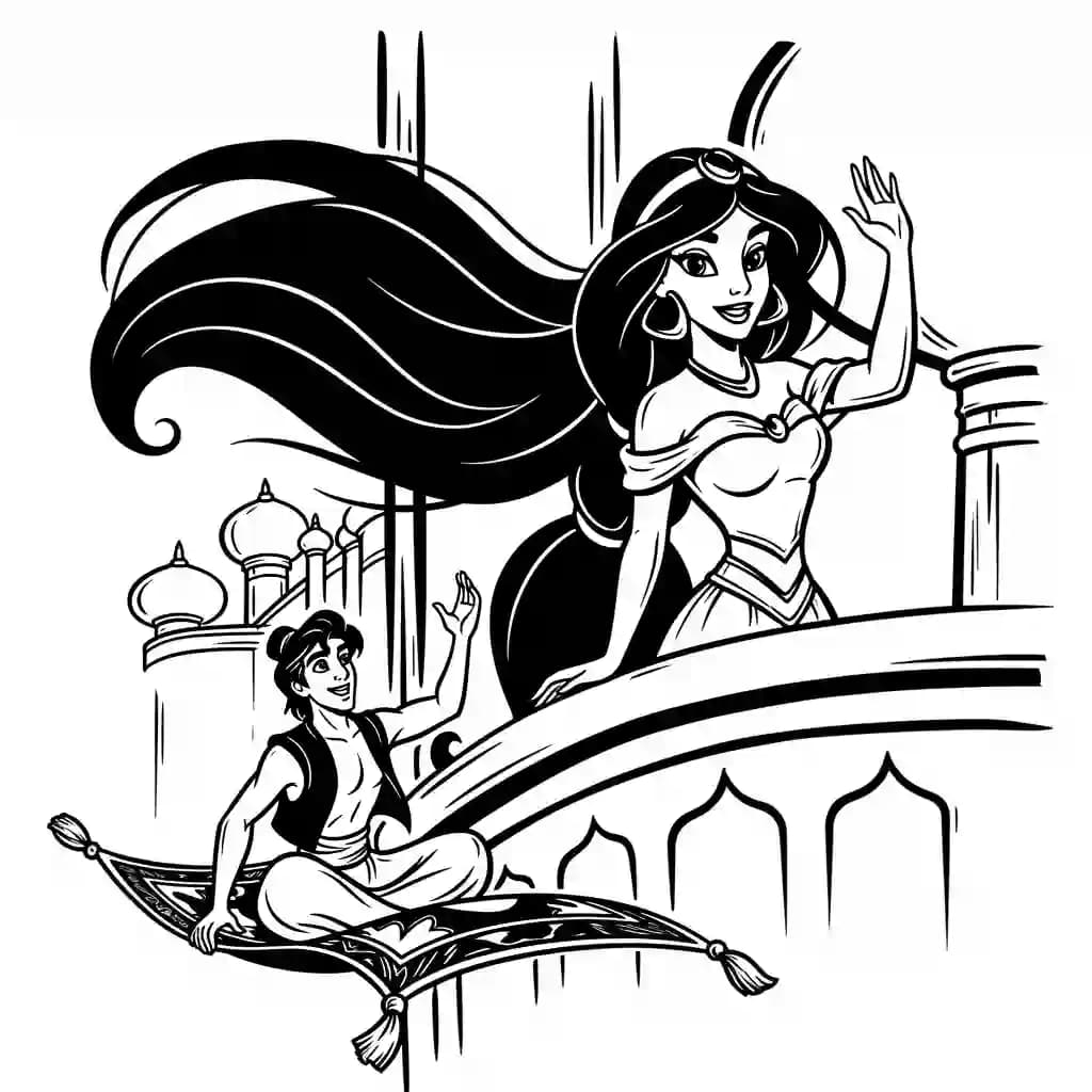 Desenhos da Jasmine para Colorir