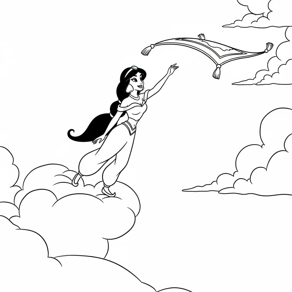 Desenhos da Jasmine para Colorir