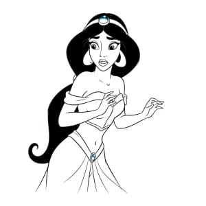 Desenhos da Jasmine para Colorir