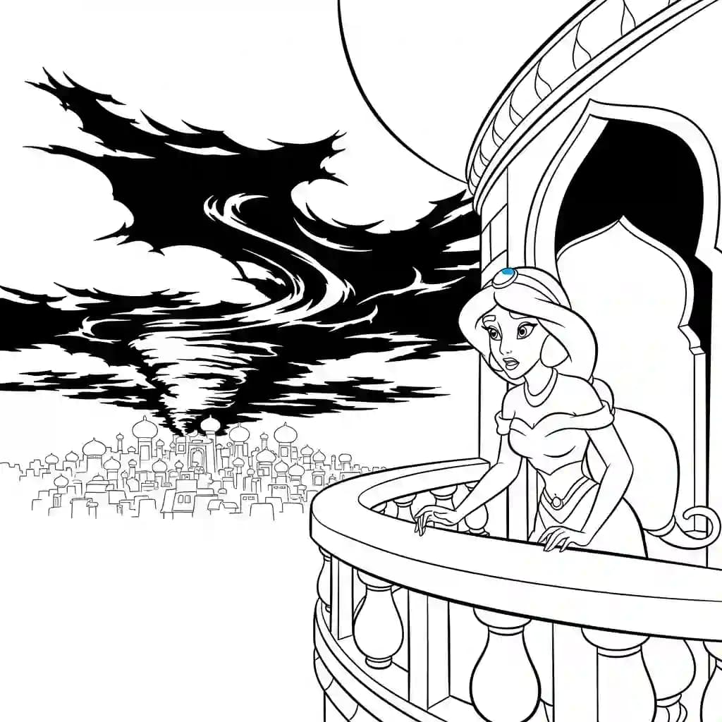 Desenhos da Jasmine para Colorir