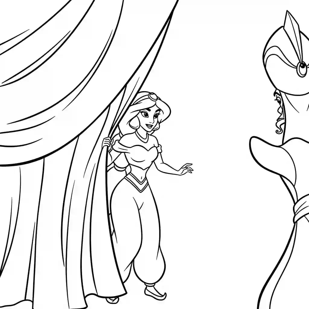 Desenhos da Jasmine para Colorir