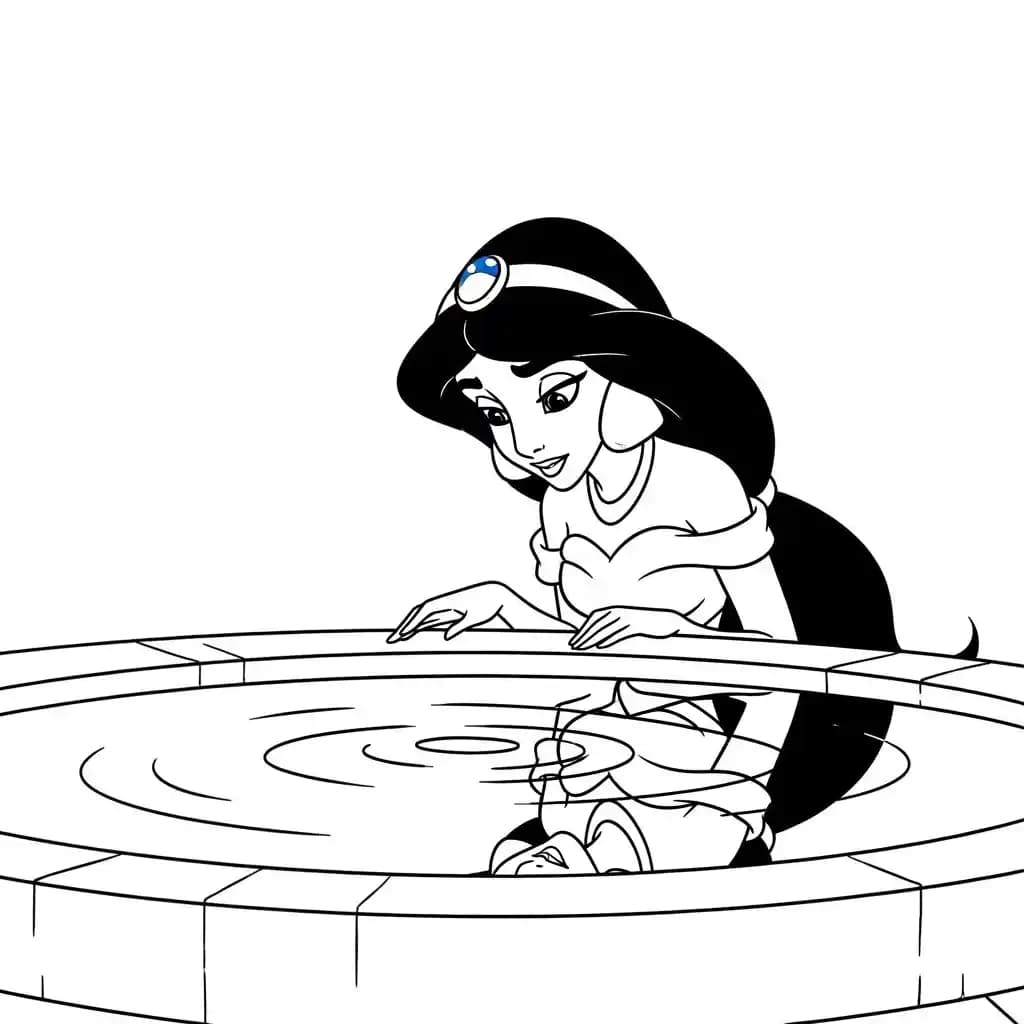 Desenhos da Jasmine para Colorir