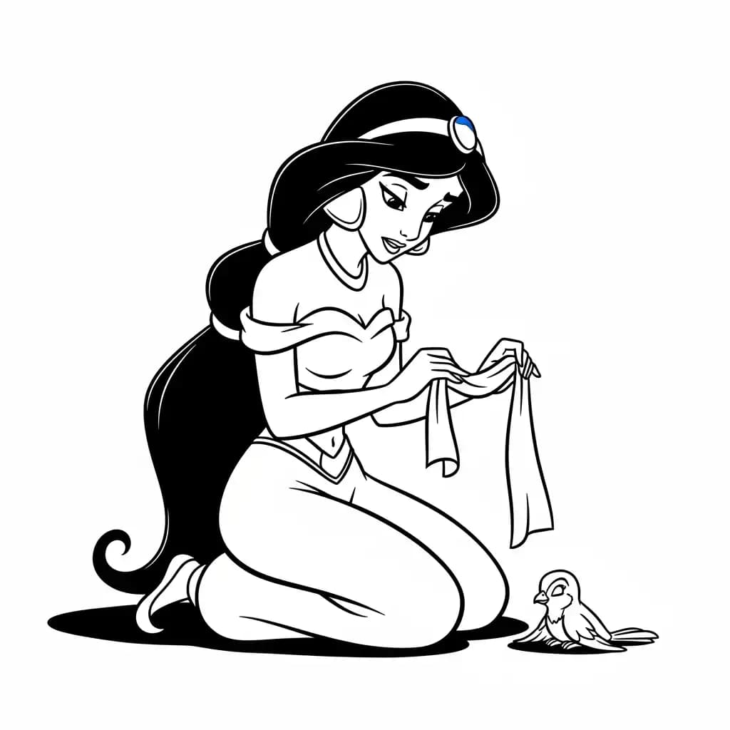 Desenhos da Jasmine para Colorir