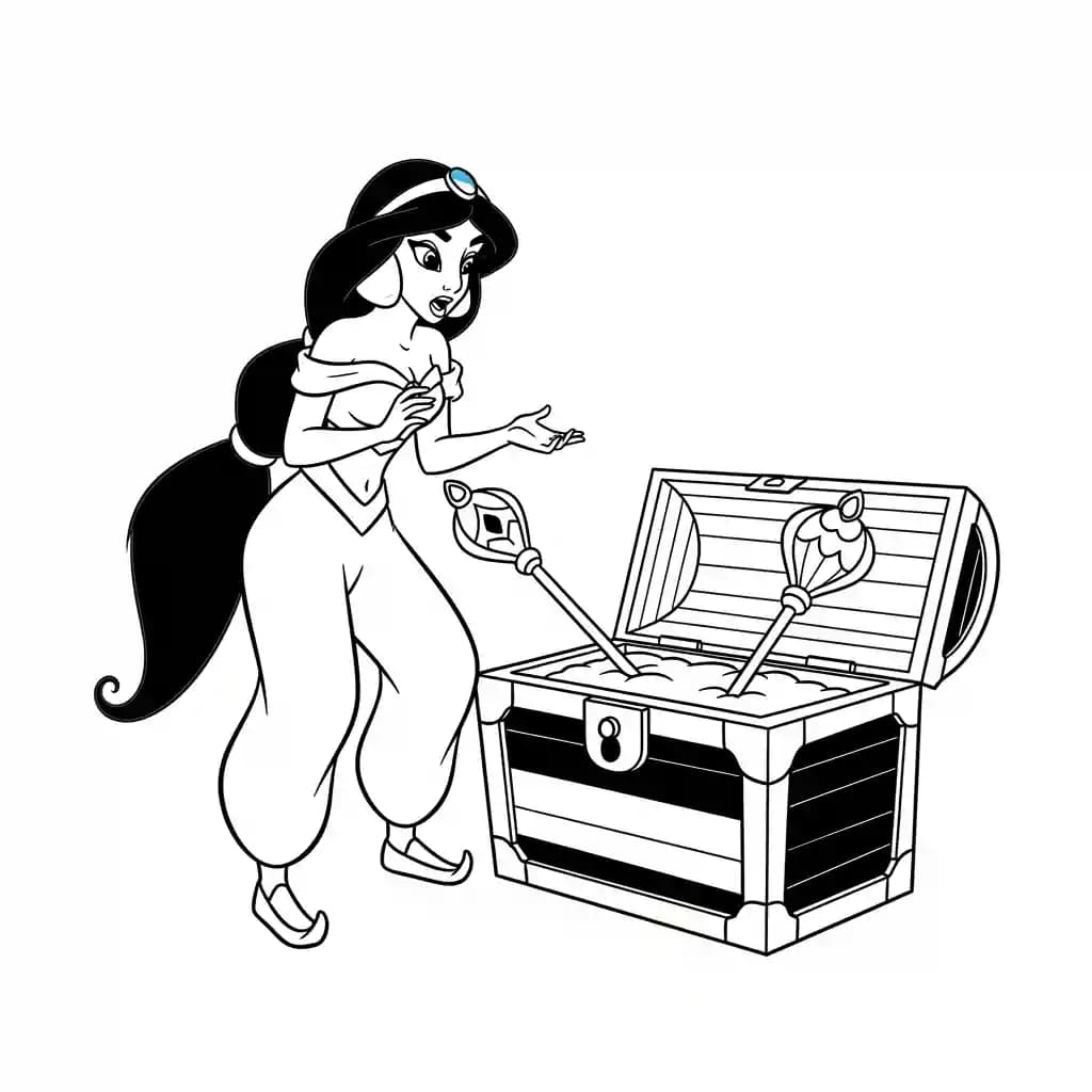 Desenhos da Jasmine para Colorir