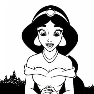Desenhos da Jasmine para Colorir