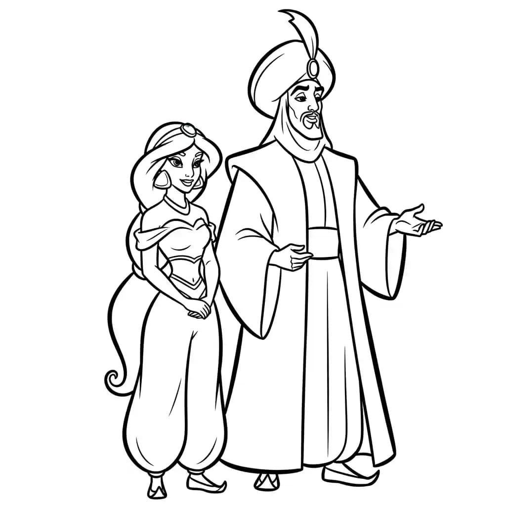 Desenhos da Jasmine para Colorir