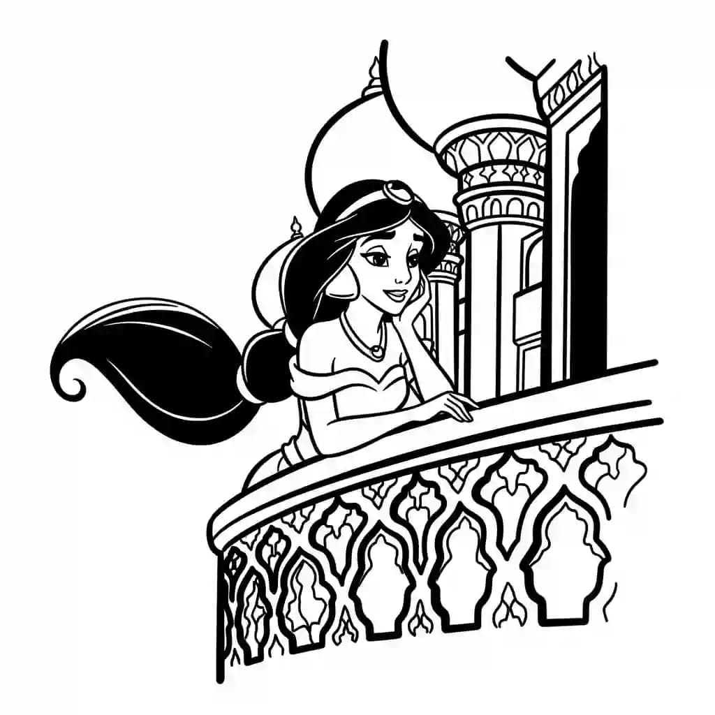 Desenhos da Jasmine para Colorir