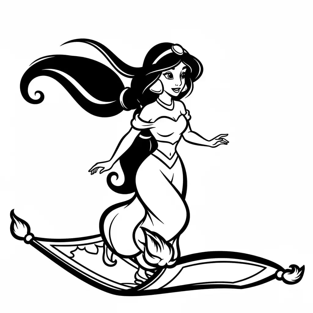 Desenhos da Jasmine para Colorir