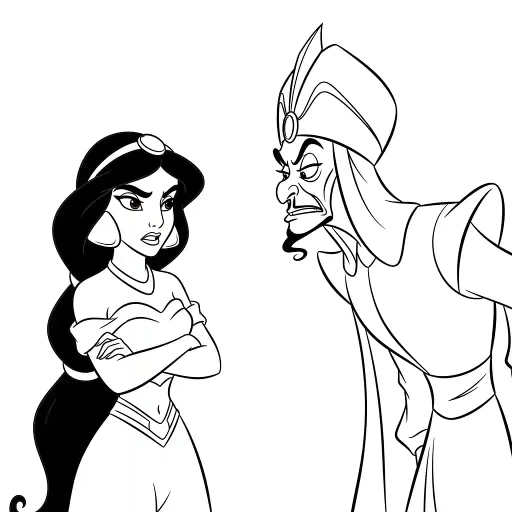 Desenhos da Jasmine para Colorir