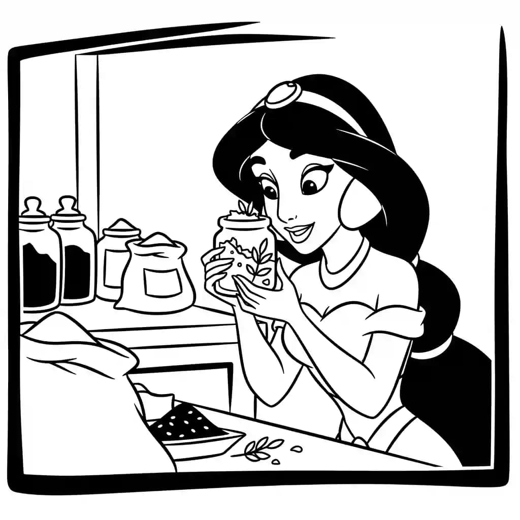 Desenhos da Jasmine para Colorir