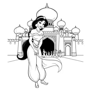 Desenhos da Jasmine para Colorir