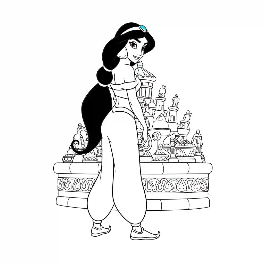 Desenhos da Jasmine para Colorir