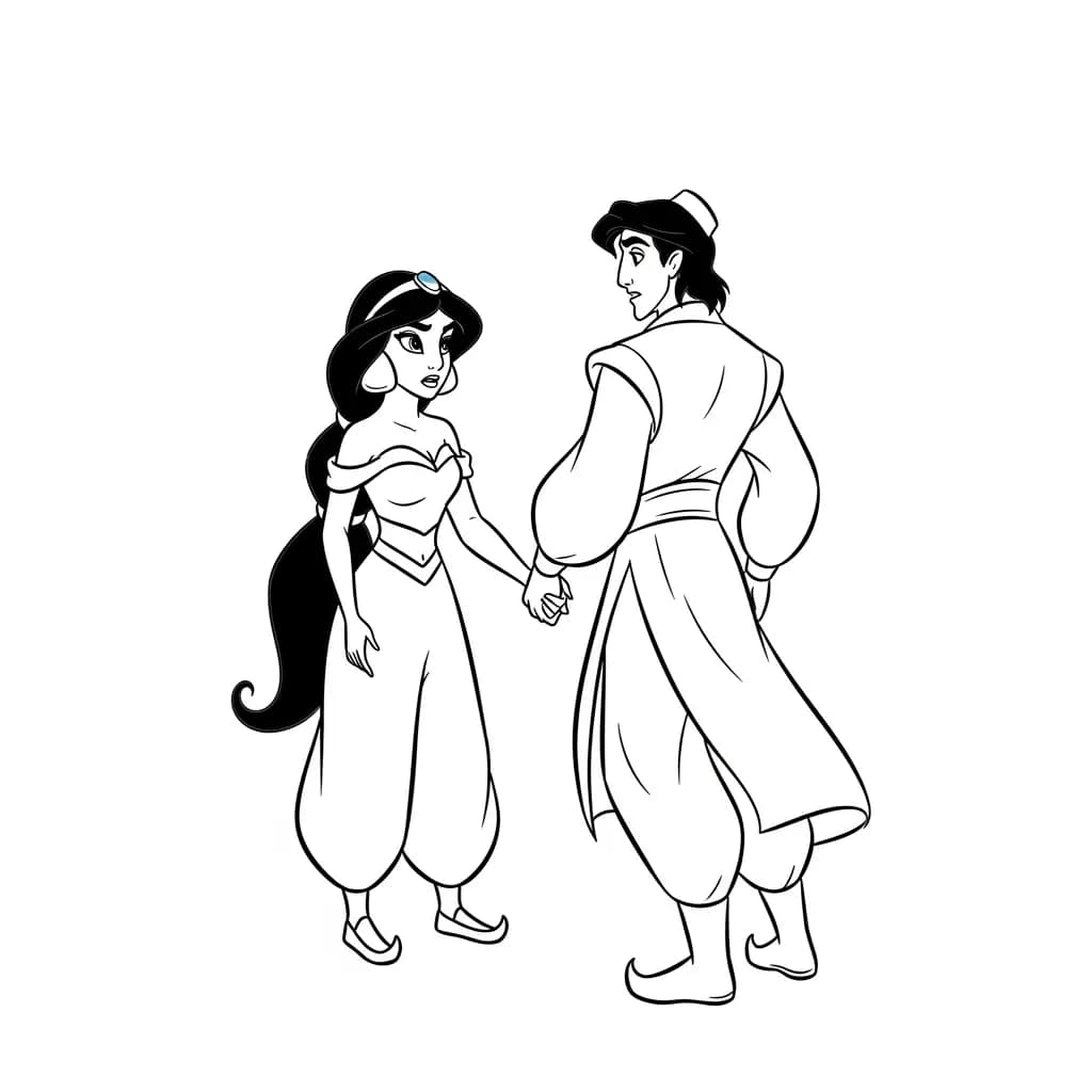 Desenhos da Jasmine para Colorir