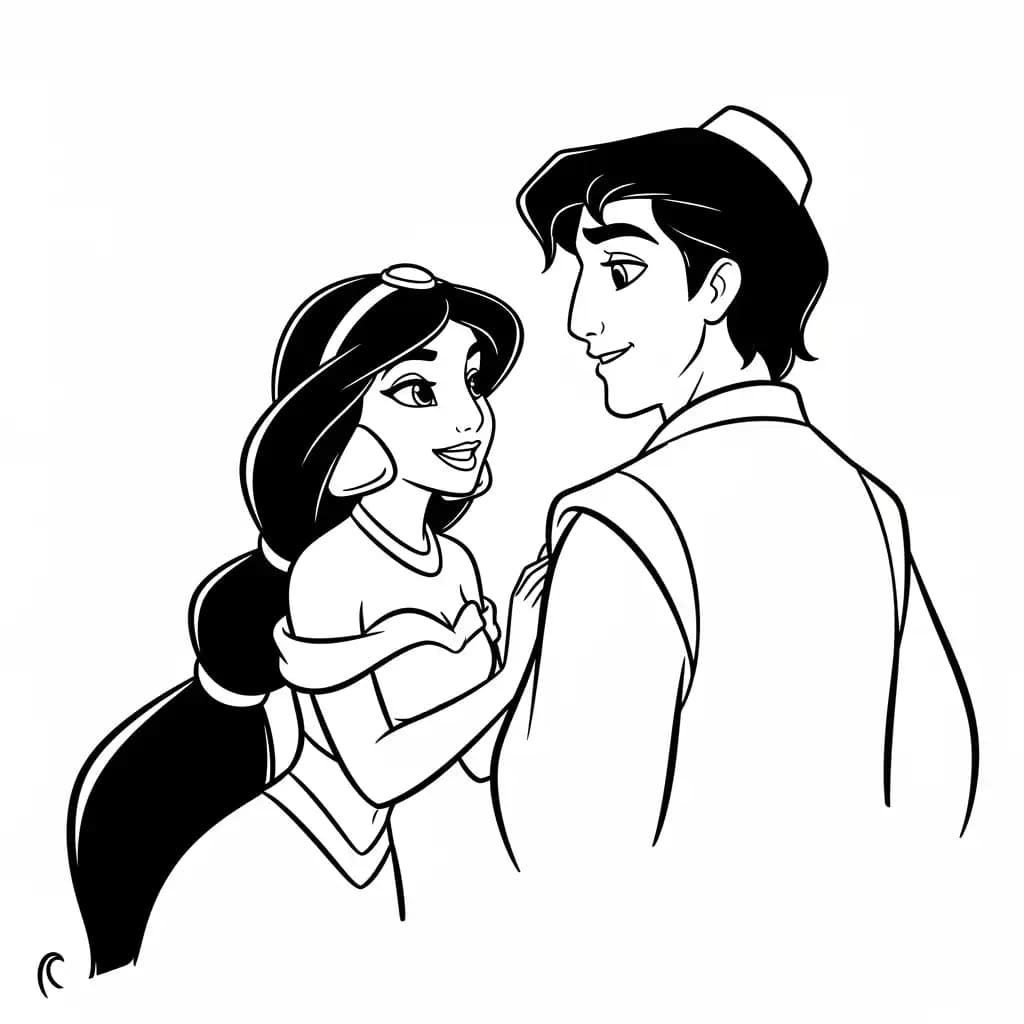 Desenhos da Jasmine para Colorir