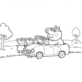 Desenhos da Peppa Pig para colorir Desenho da Peppa Pig para colorir com fundo branco